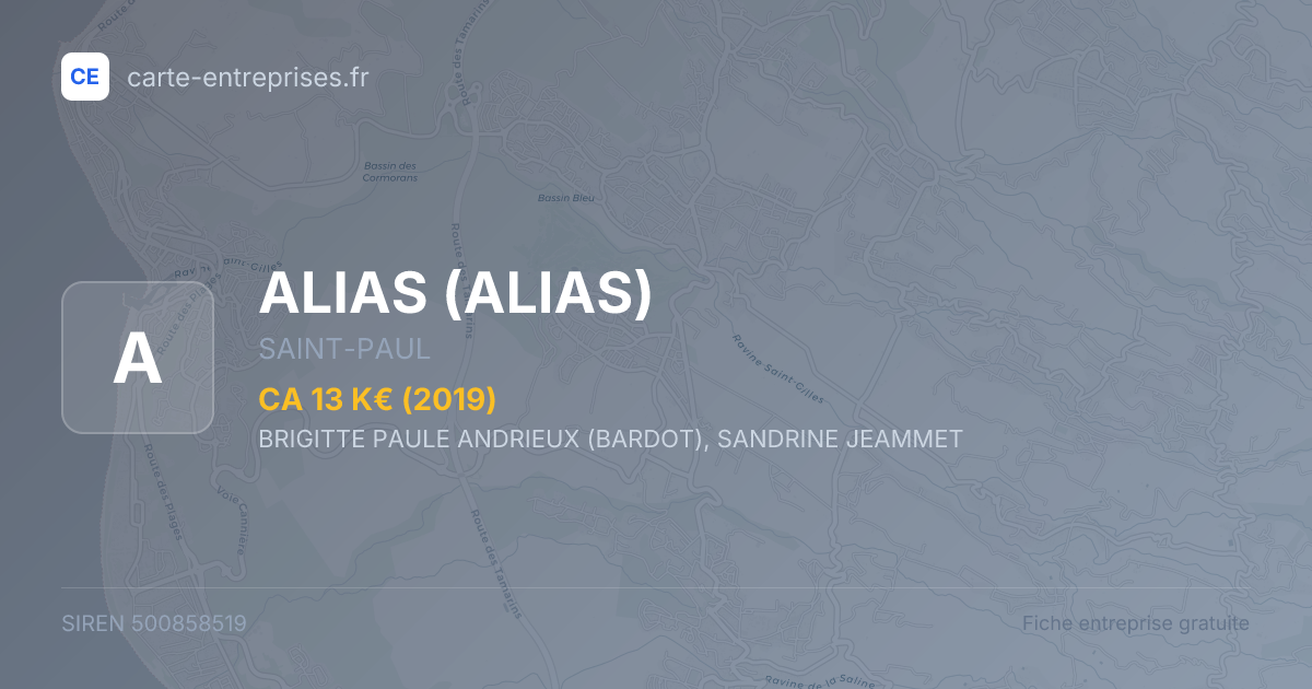 ALIAS — 500858519 — fiche entreprise