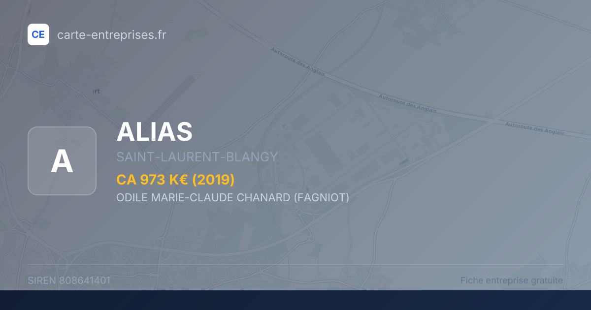 ALIAS — 808641401 — fiche entreprise