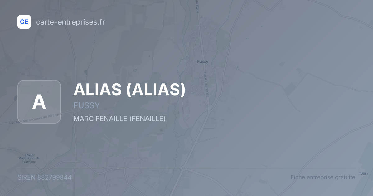 ALIAS — 882799844 — fiche entreprise