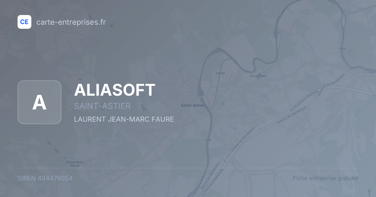 ALIASOFT — 494476054 — fiche entreprise