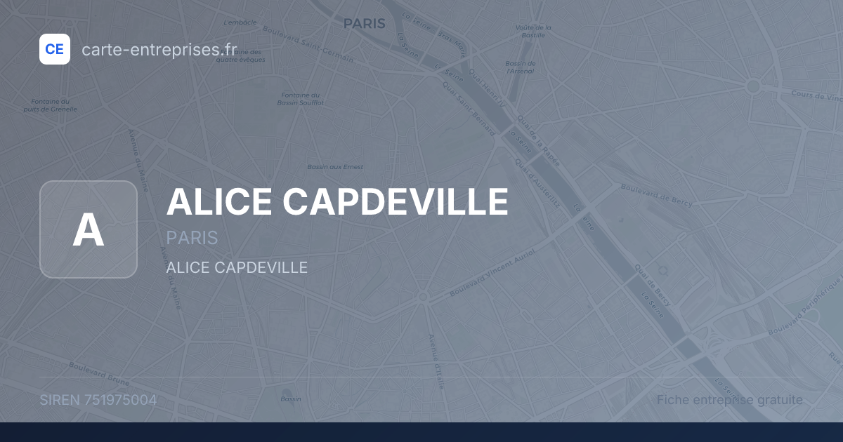 ALICE CAPDEVILLE — 751975004 — fiche entreprise