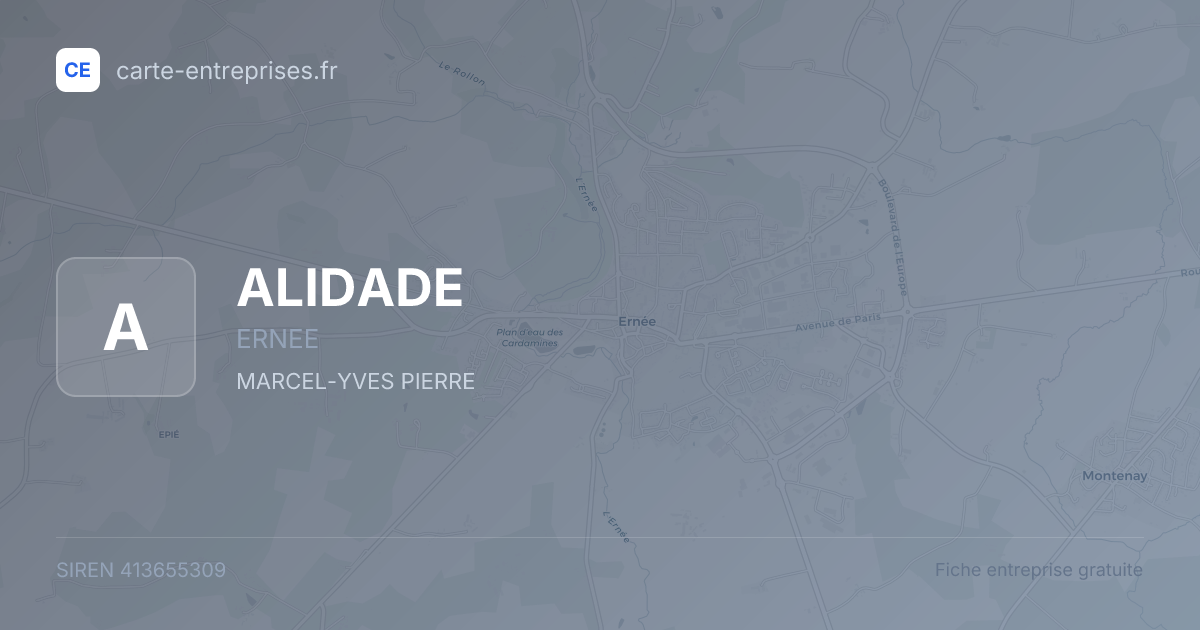 ALIDADE — 413655309 — fiche entreprise