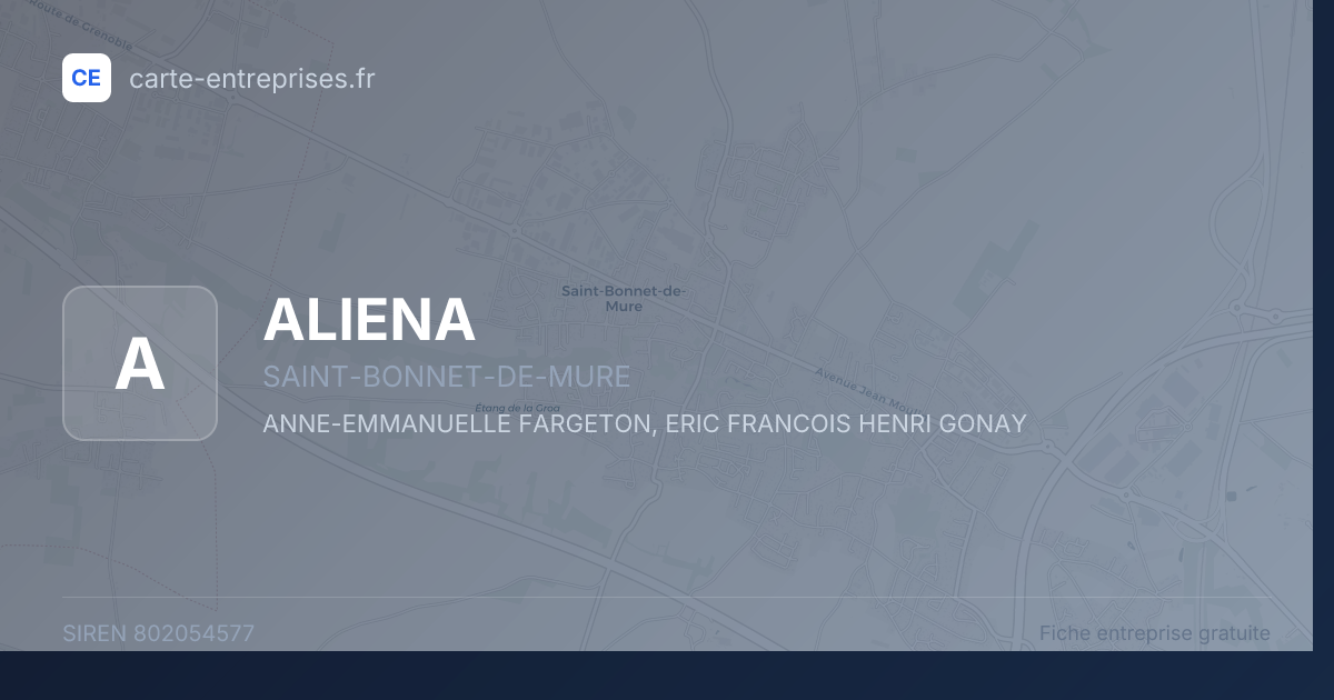 ALIENA — 802054577 — fiche entreprise