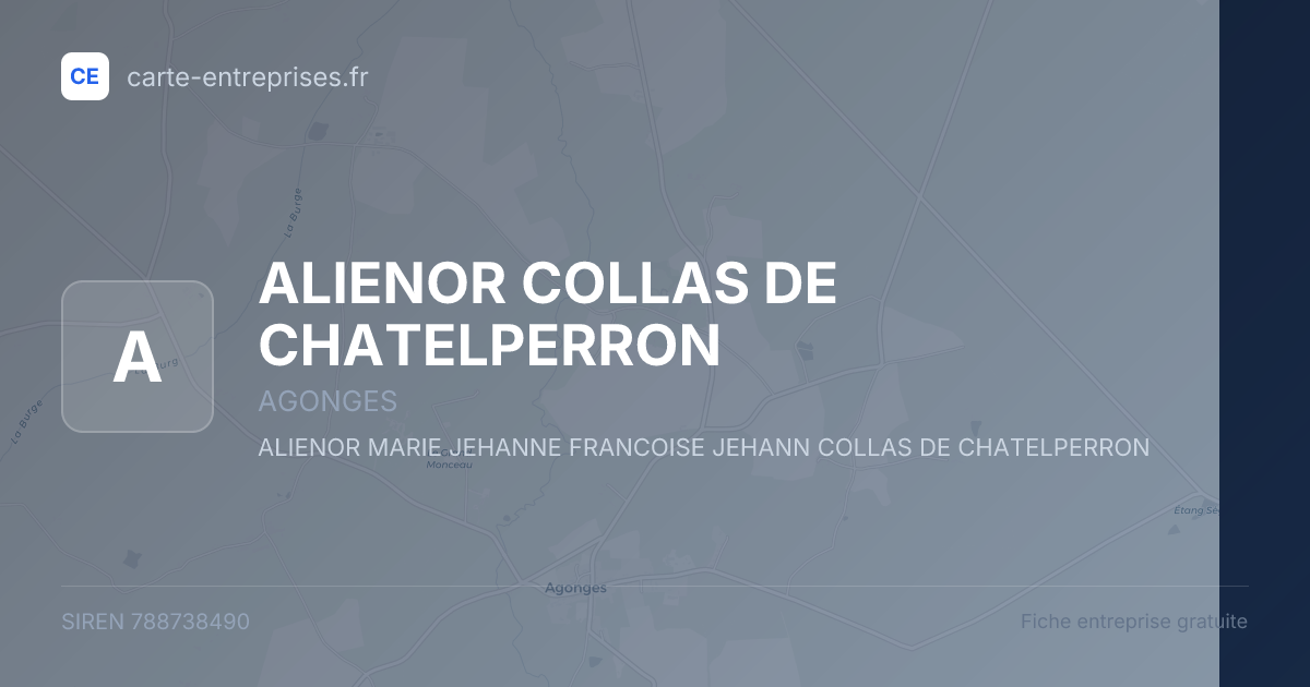 ALIENOR COLLAS DE CHATELPERRON — 788738490 — fiche entreprise