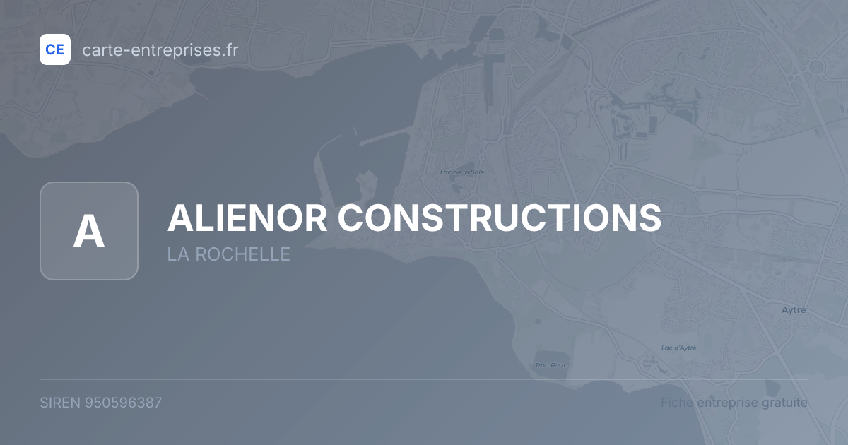 ALIENOR CONSTRUCTIONS — 950596387 — fiche entreprise