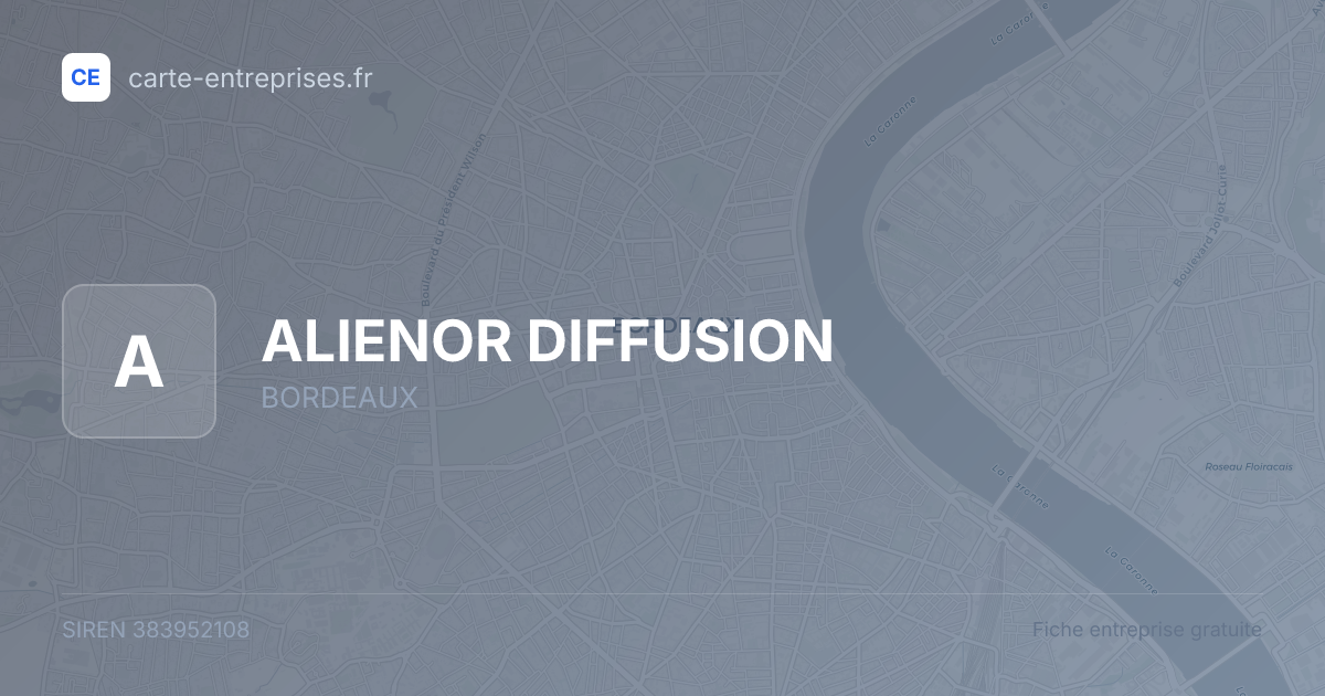 ALIENOR DIFFUSION — 383952108 — fiche entreprise
