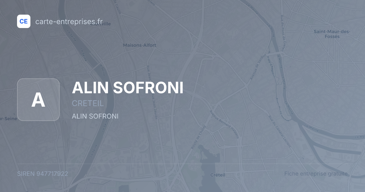 ALIN SOFRONI — 947717922 — fiche entreprise