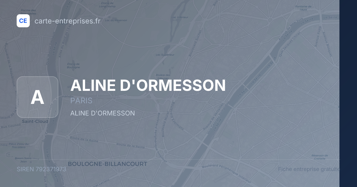 ALINE D'ORMESSON — 792371973 — fiche entreprise