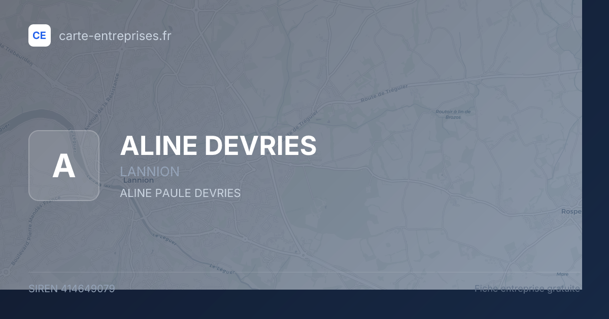 ALINE DEVRIES — 414649079 — fiche entreprise