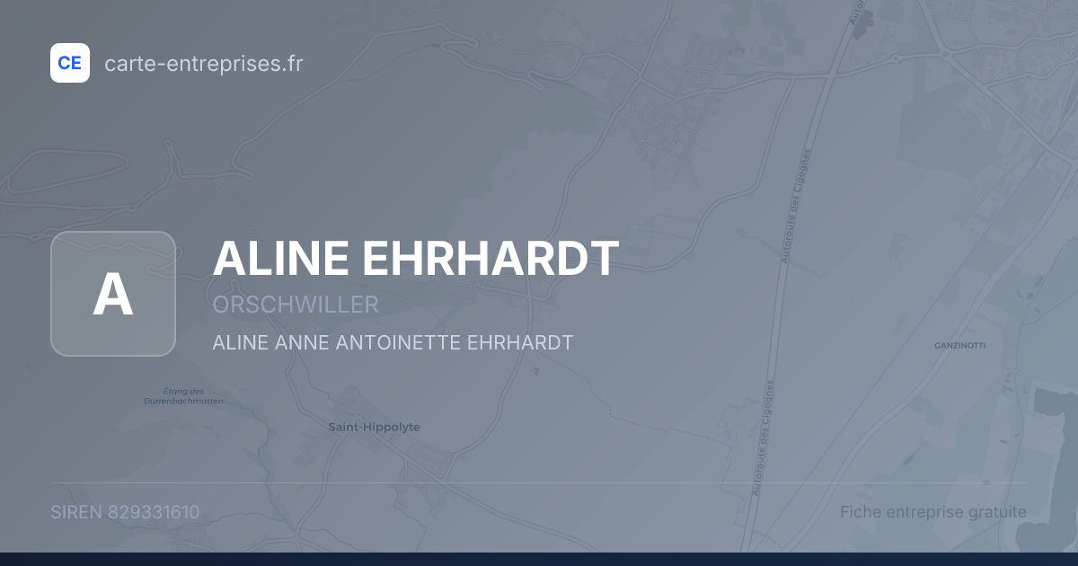 ALINE EHRHARDT — 829331610 — fiche entreprise