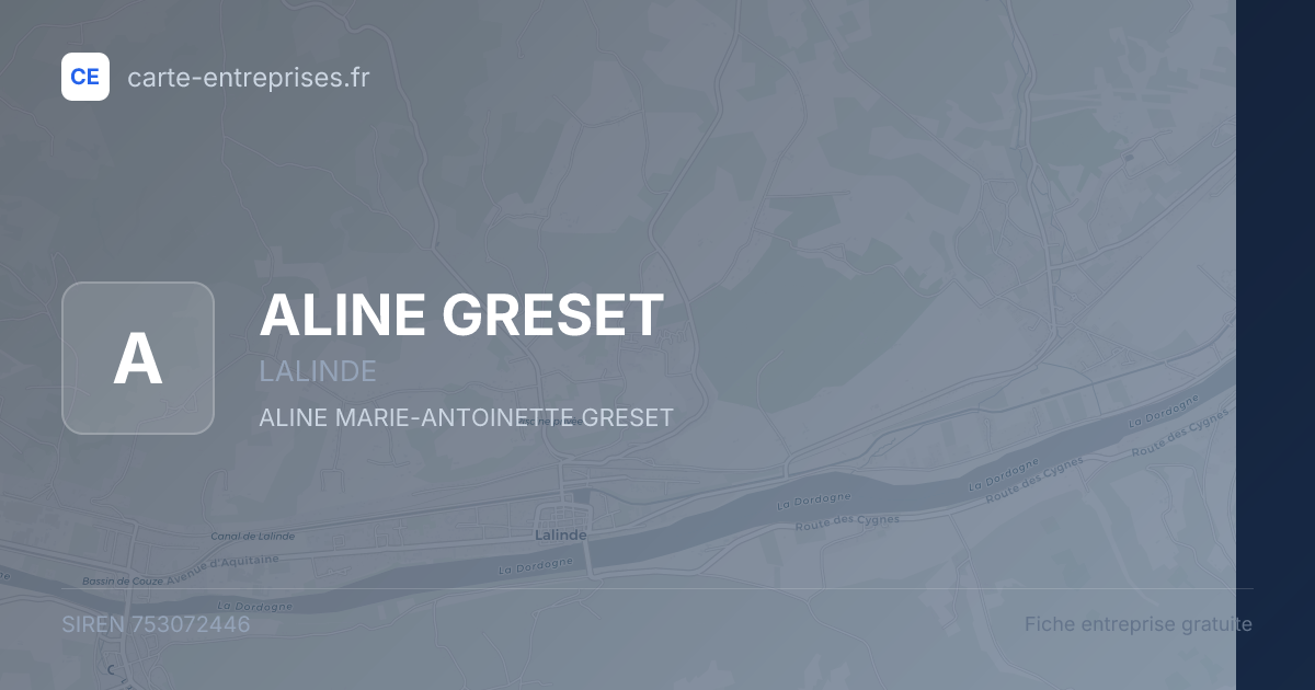 ALINE GRESET — 753072446 — fiche entreprise