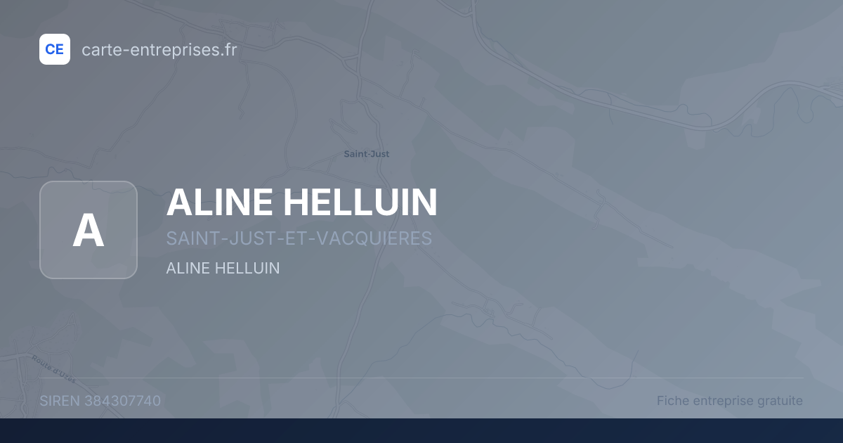 ALINE HELLUIN — 384307740 — fiche entreprise