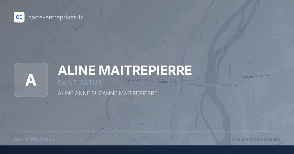 ALINE MAITREPIERRE — 511650855 — fiche entreprise