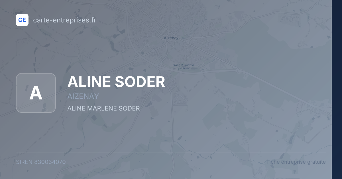ALINE SODER — 830034070 — fiche entreprise