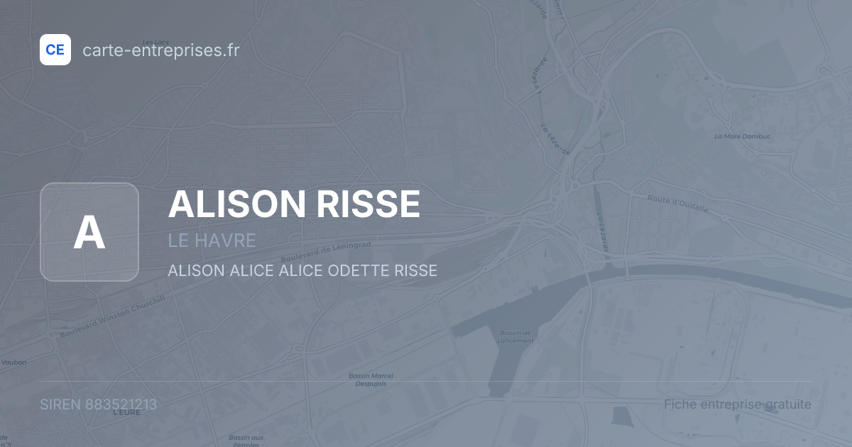 ALISON RISSE — 883521213 — fiche entreprise