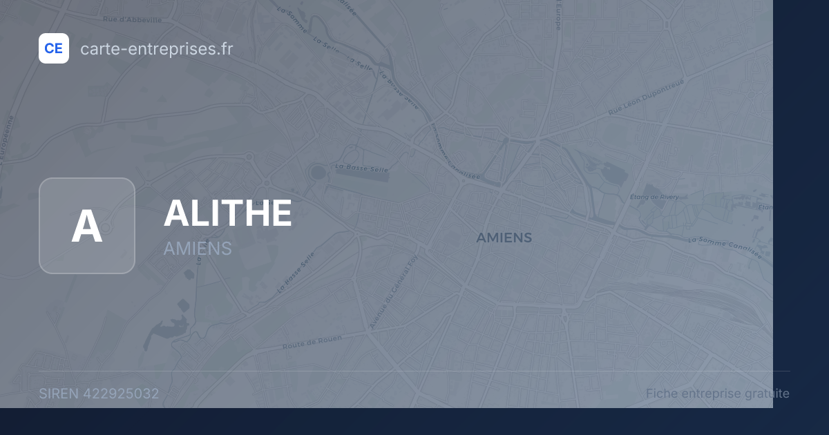 ALITHE — 422925032 — fiche entreprise
