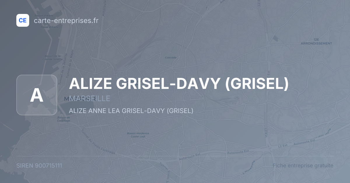ALIZE GRISEL-DAVY (GRISEL) — 900715111 — fiche entreprise