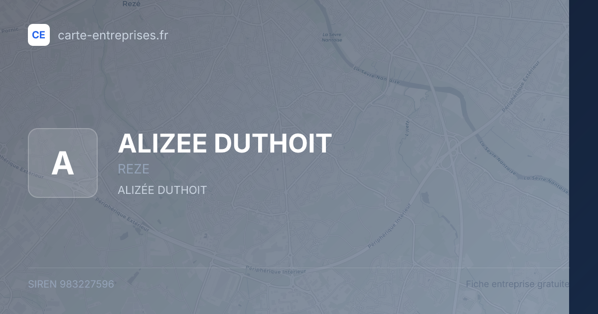 ALIZEE DUTHOIT — 983227596 — fiche entreprise