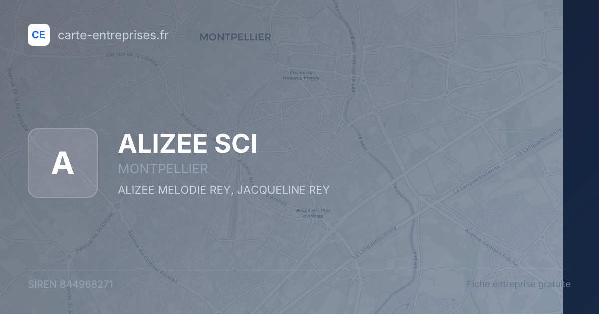 ALIZEE SCI — 844968271 — fiche entreprise