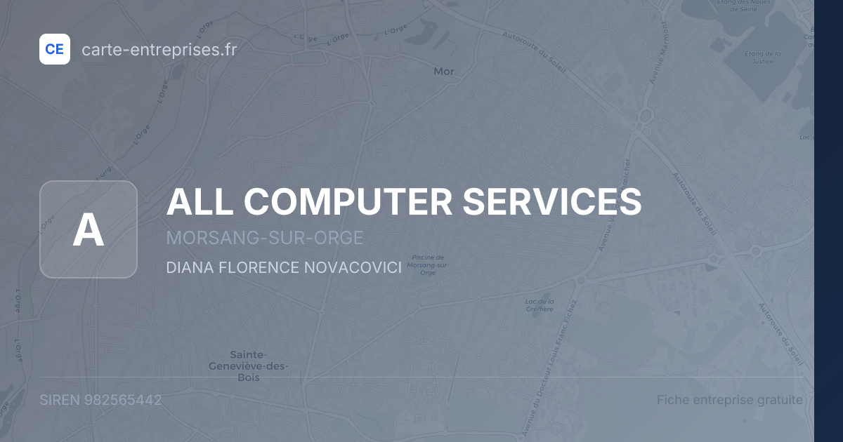 ALL COMPUTER SERVICES — 982565442 — fiche entreprise