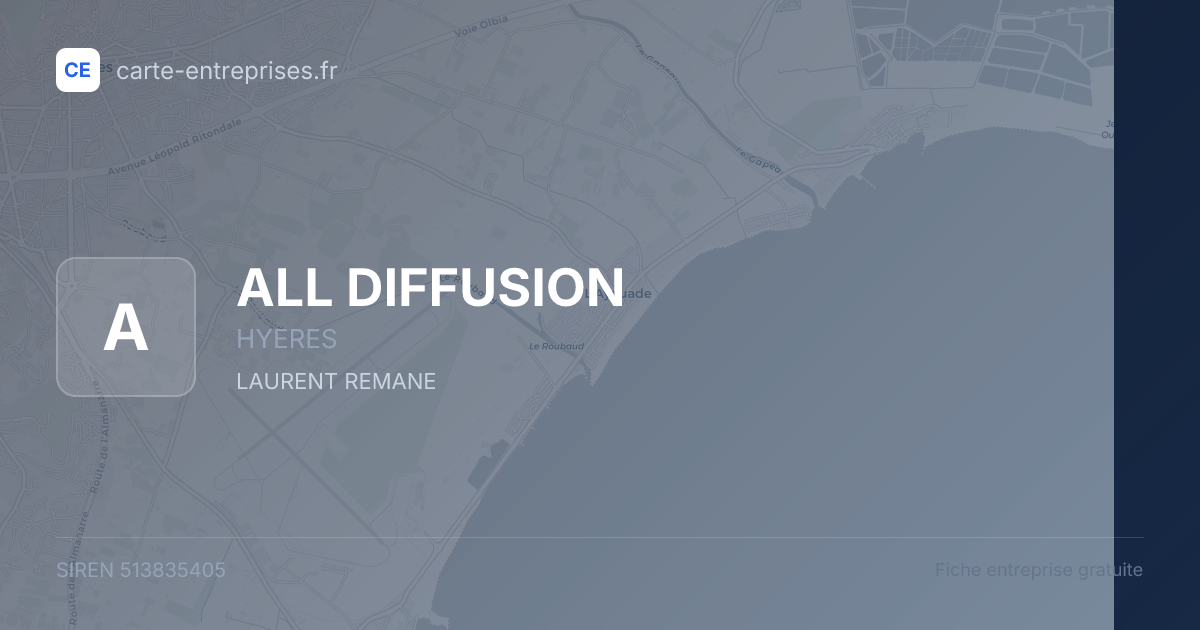 ALL DIFFUSION — 513835405 — fiche entreprise