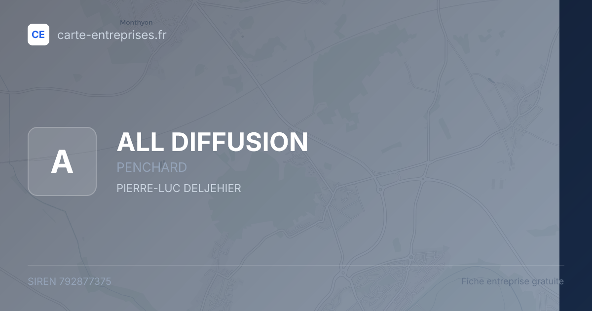 ALL DIFFUSION — 792877375 — fiche entreprise