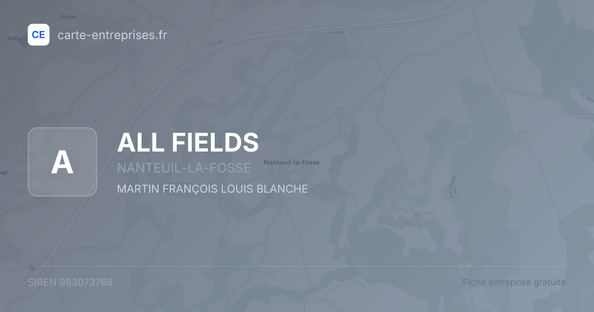 ALL FIELDS — 983073768 — fiche entreprise