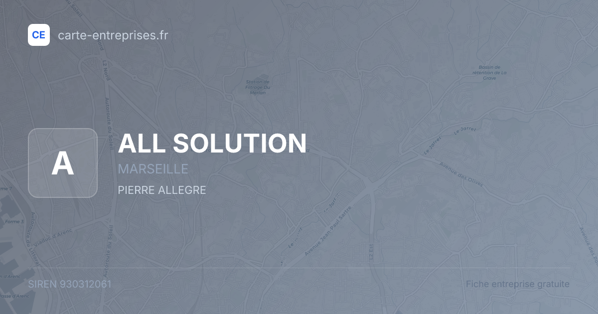 ALL SOLUTION — 930312061 — fiche entreprise