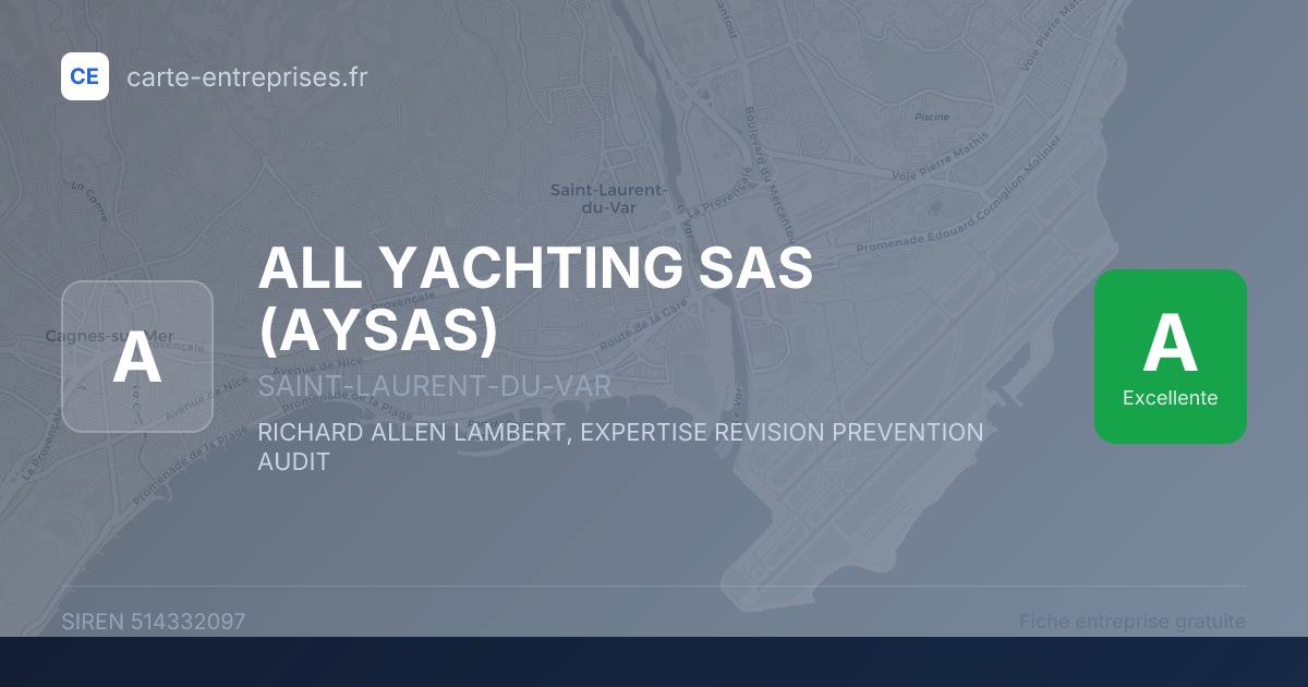 ALL YACHTING SAS (AYSAS) — 514332097 — fiche entreprise