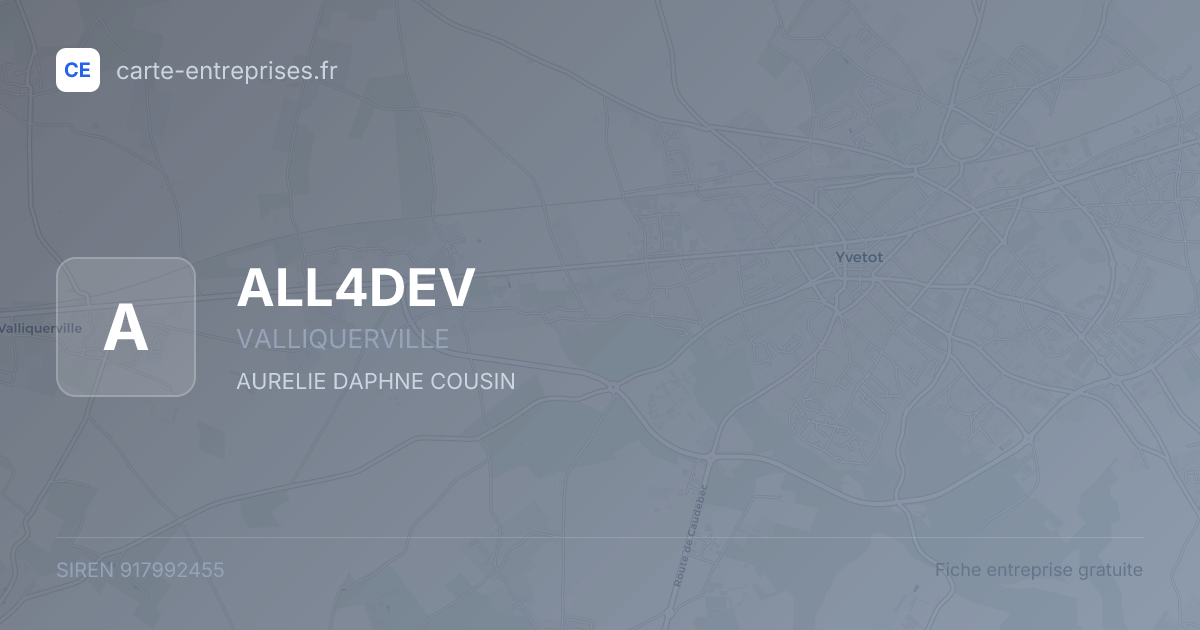ALL4DEV — 917992455 — fiche entreprise