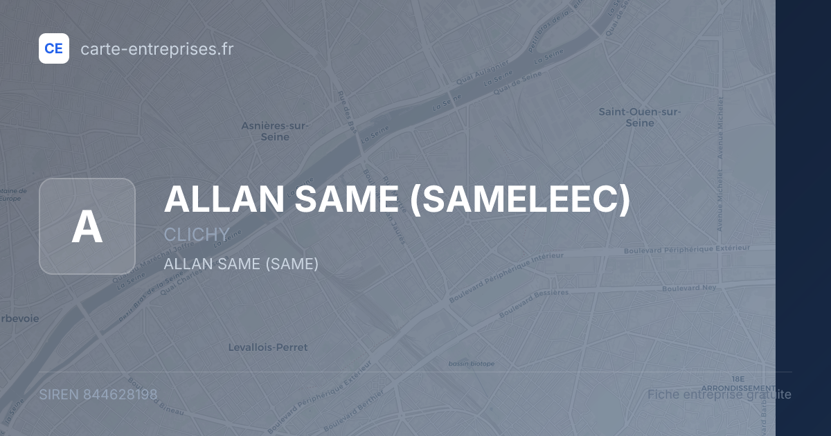 ALLAN SAME (SAMELEEC) — 844628198 — fiche entreprise