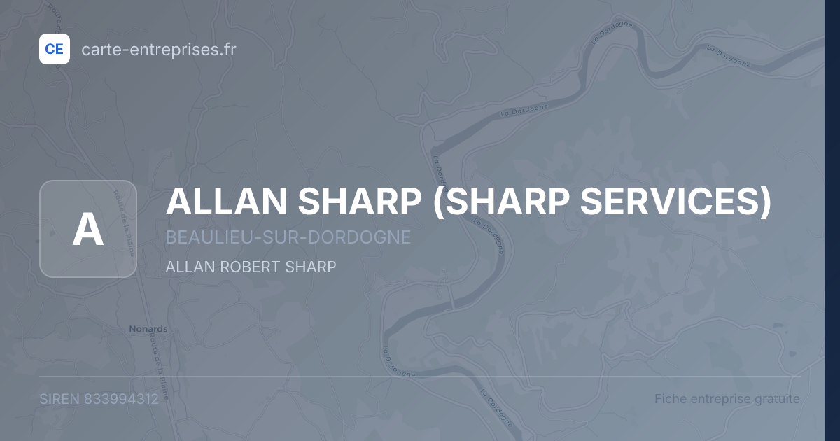 ALLAN SHARP (SHARP SERVICES) — 833994312 — fiche entreprise