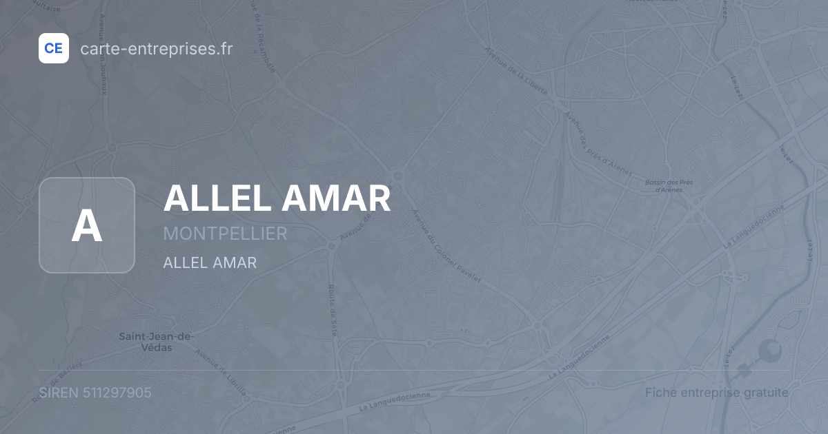 ALLEL AMAR — 511297905 — fiche entreprise