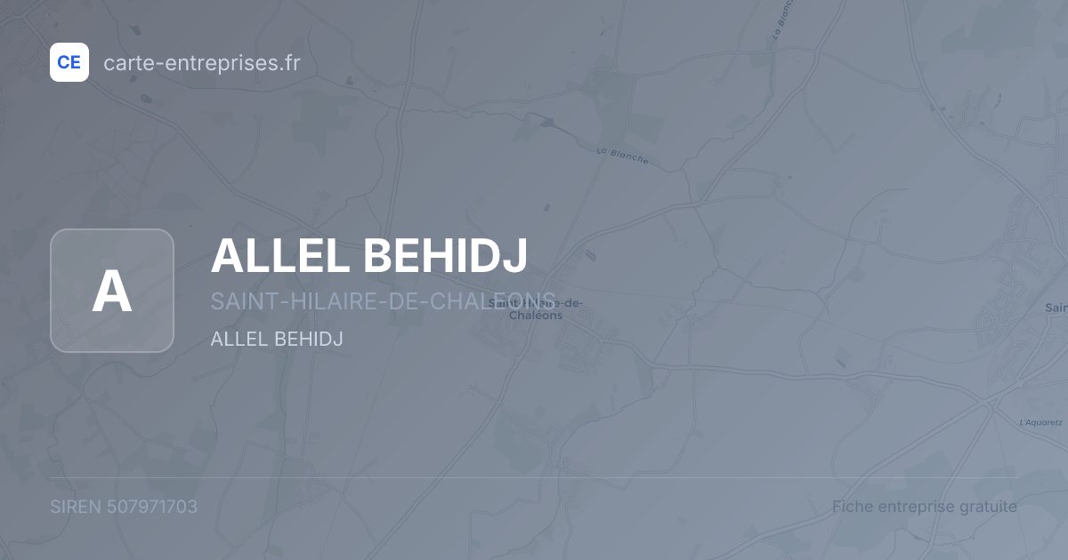 ALLEL BEHIDJ — 507971703 — fiche entreprise