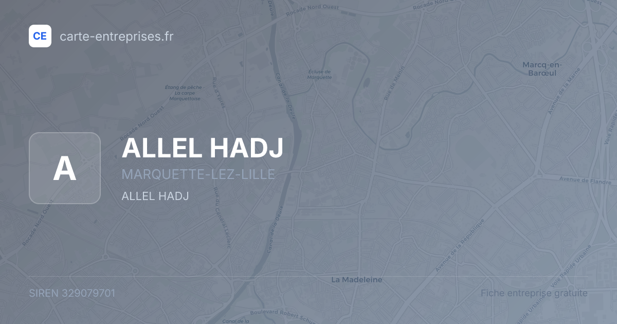 ALLEL HADJ — 329079701 — fiche entreprise