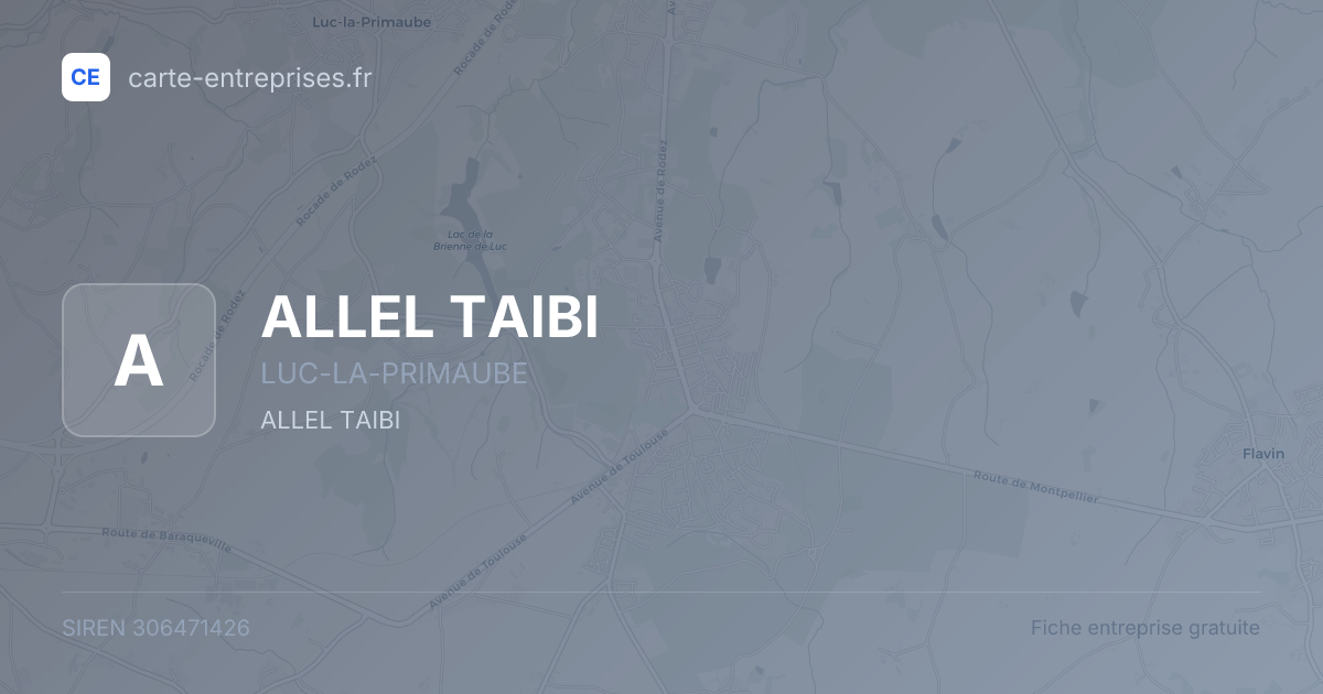 ALLEL TAIBI — 306471426 — fiche entreprise