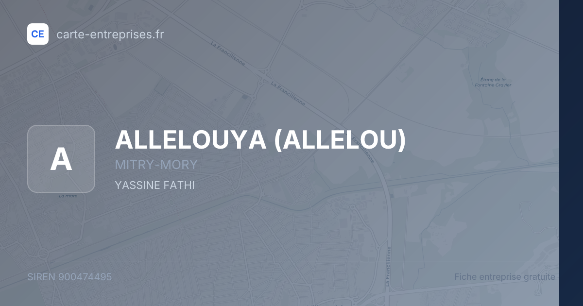ALLELOUYA (ALLELOU) — 900474495 — fiche entreprise
