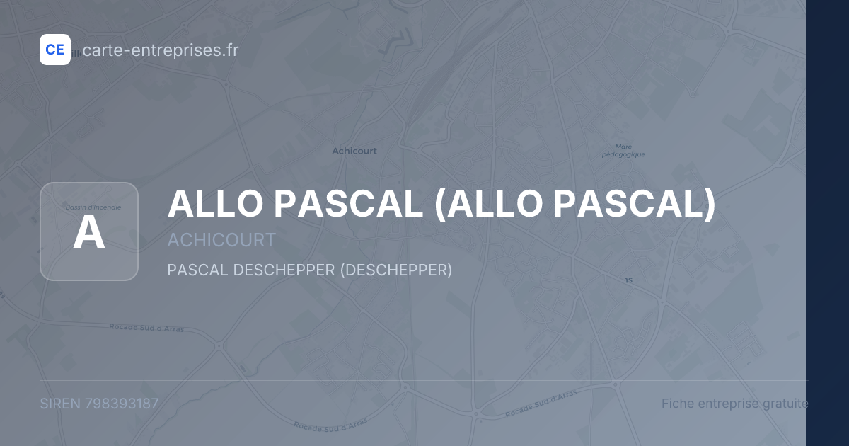 ALLO PASCAL — 798393187 — fiche entreprise