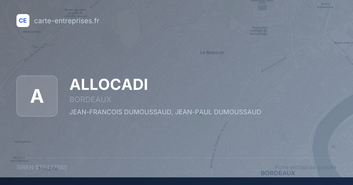 ALLOCADI — 538427865 — fiche entreprise