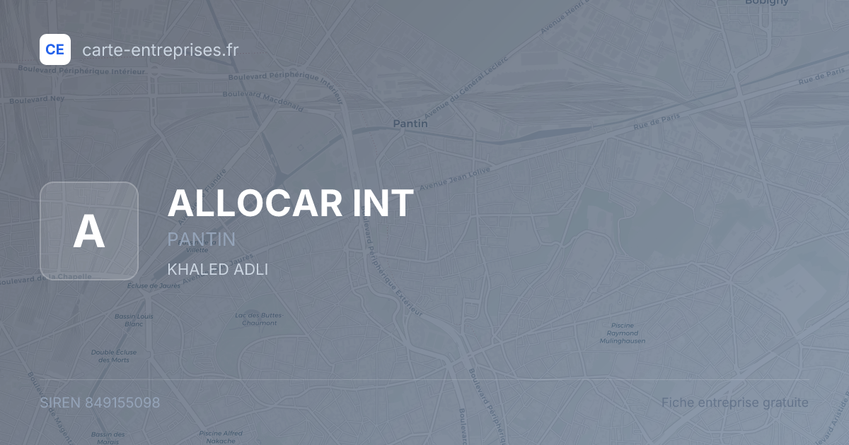 ALLOCAR INT — 849155098 — fiche entreprise