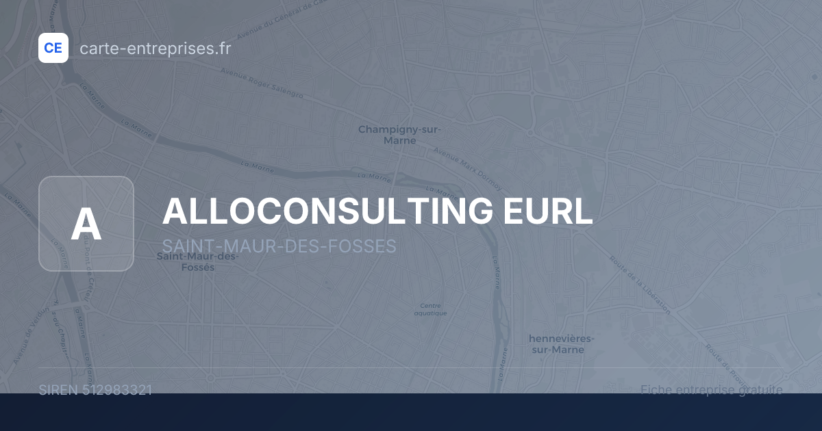 ALLOCONSULTING EURL — 512983321 — fiche entreprise