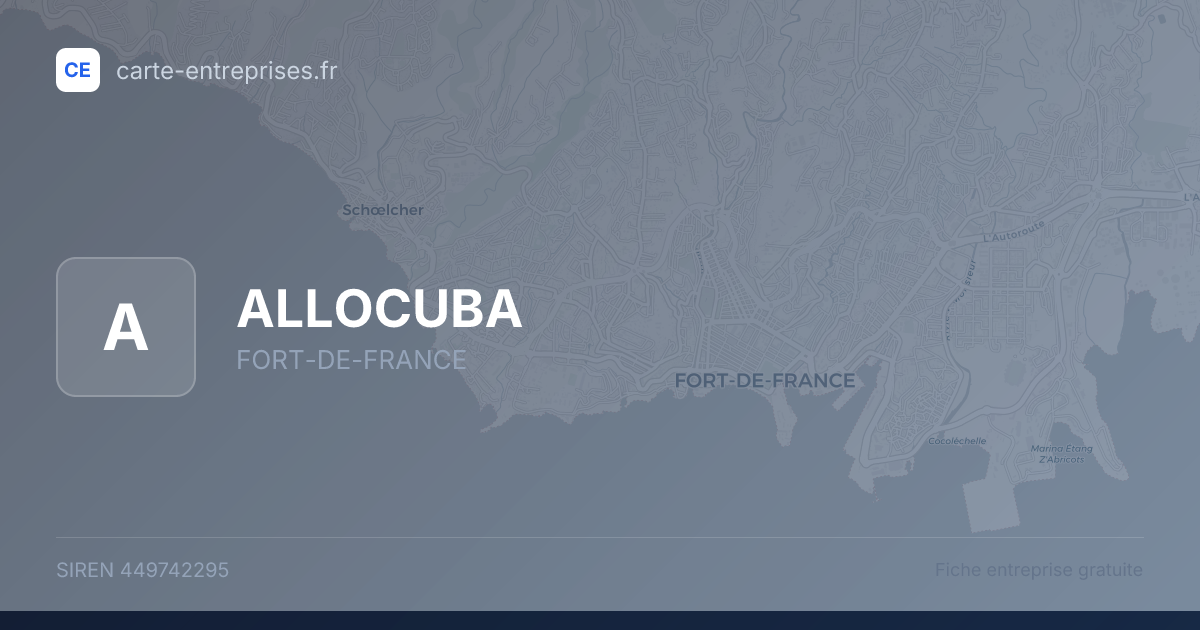 ALLOCUBA — 449742295 — fiche entreprise