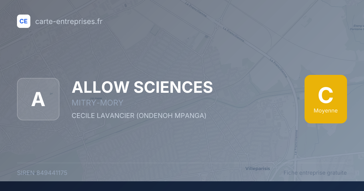 ALLOW SCIENCES — 849441175 — fiche entreprise