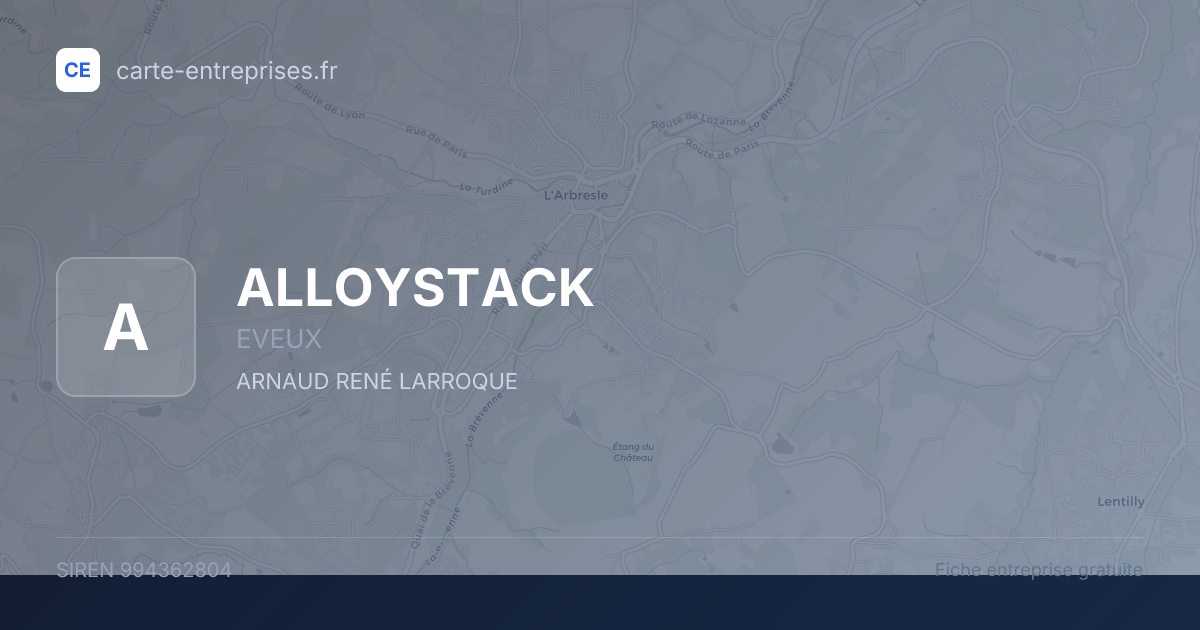 ALLOYSTACK — 994362804 — fiche entreprise