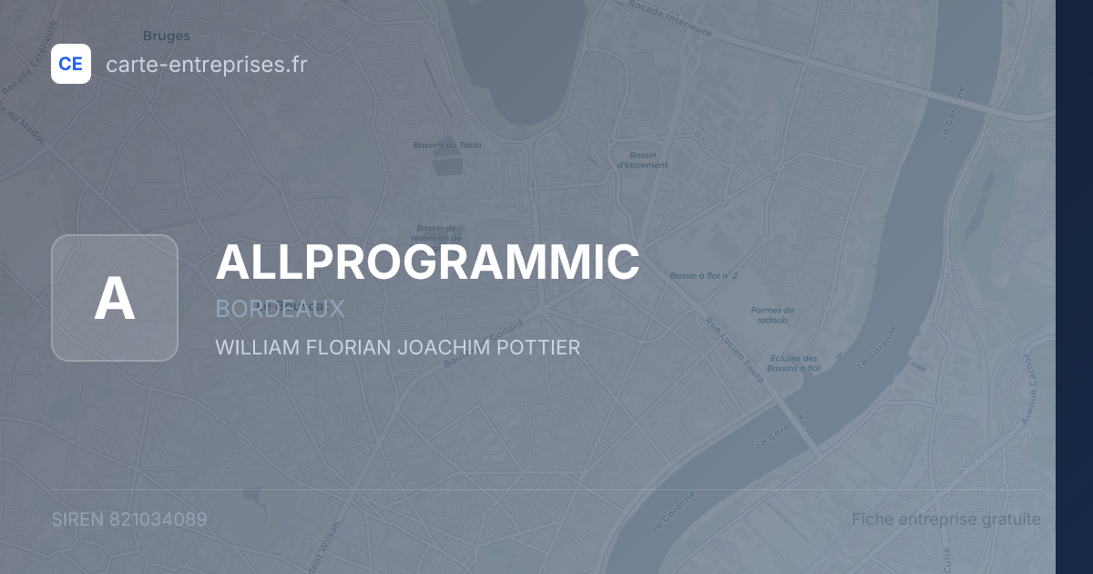 ALLPROGRAMMIC — 821034089 — fiche entreprise