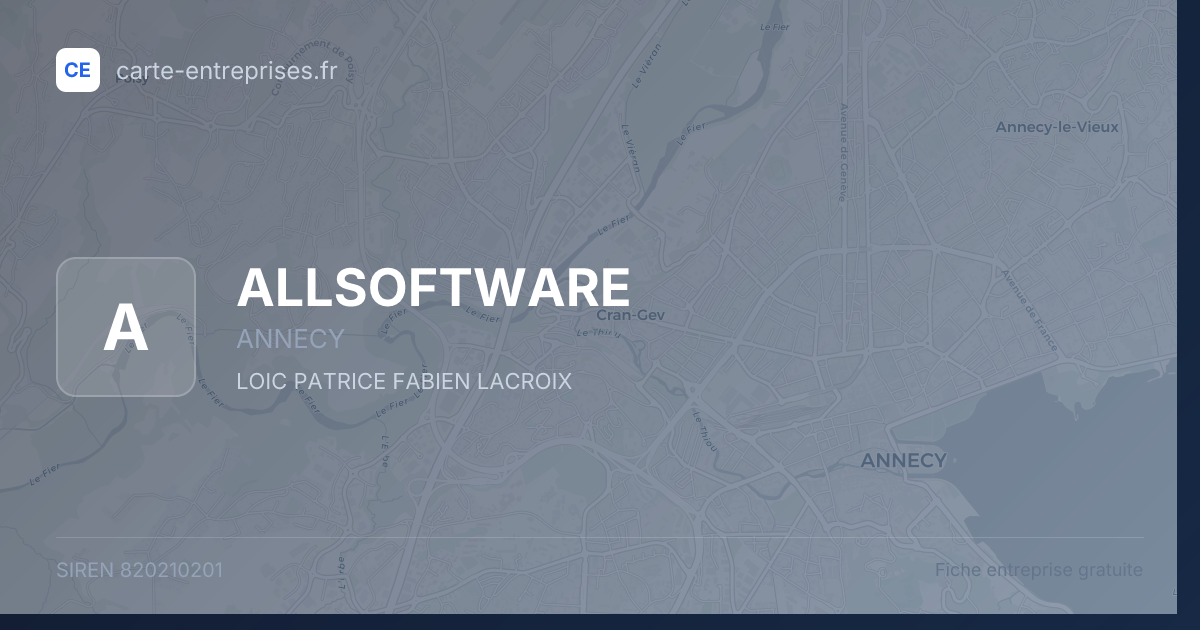 ALLSOFTWARE — 820210201 — fiche entreprise