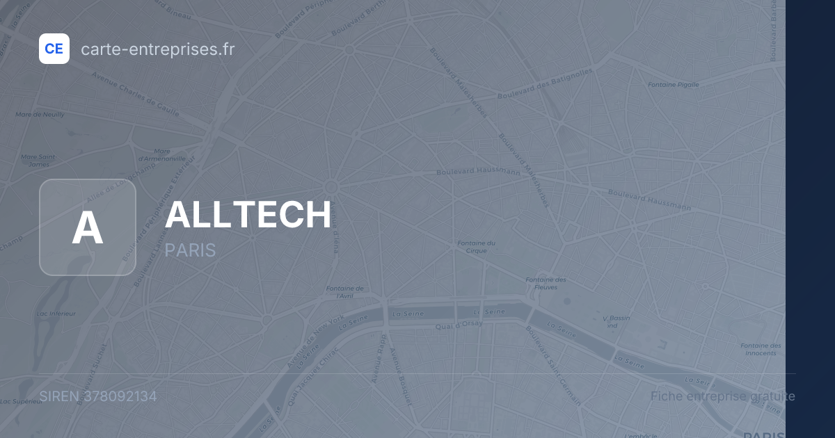ALLTECH — 378092134 — fiche entreprise
