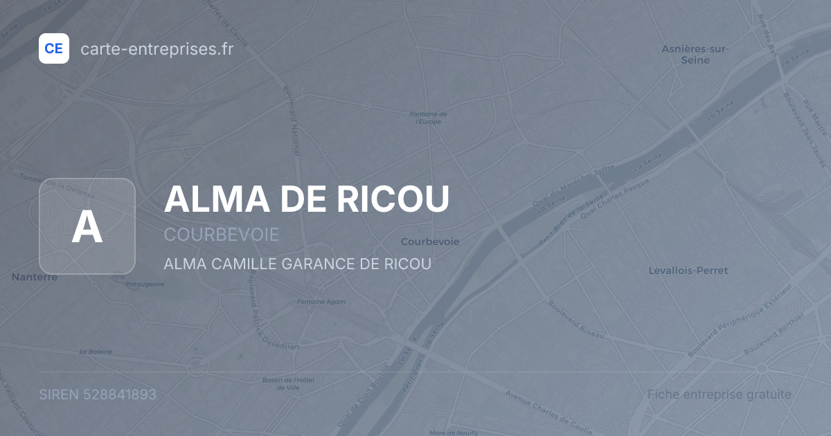 ALMA DE RICOU — 528841893 — fiche entreprise