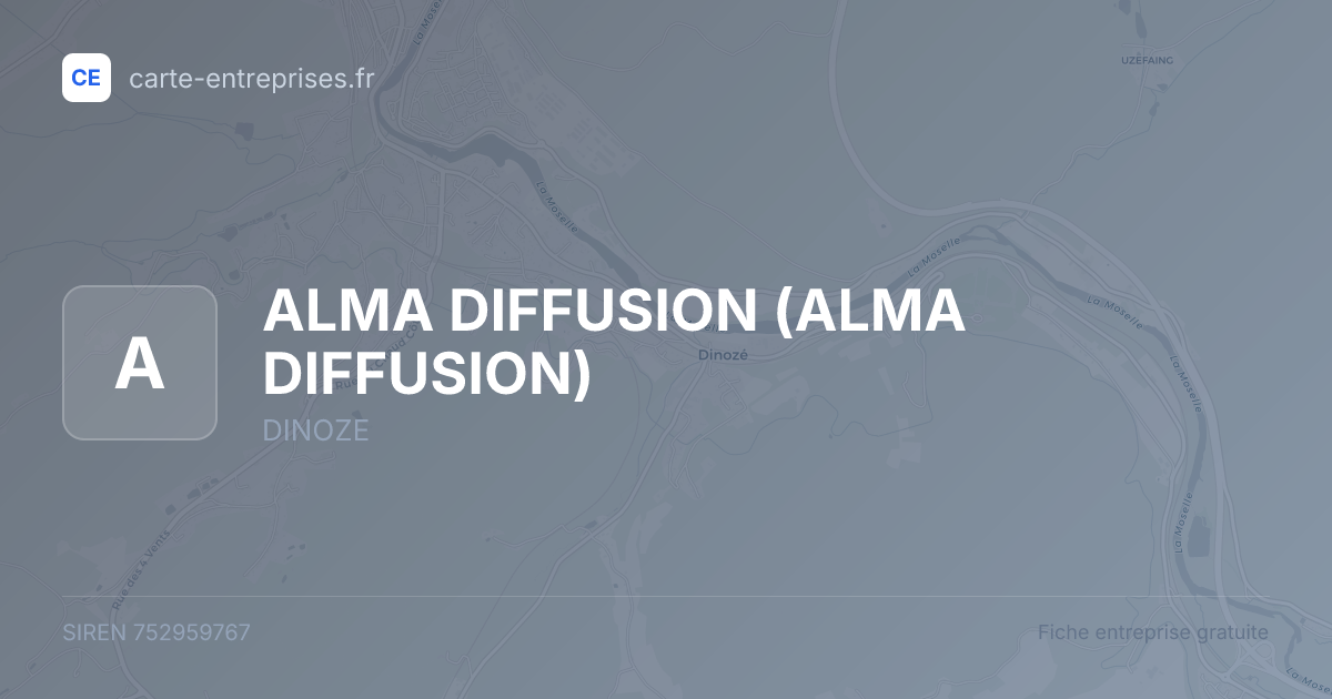 ALMA DIFFUSION — 752959767 — fiche entreprise