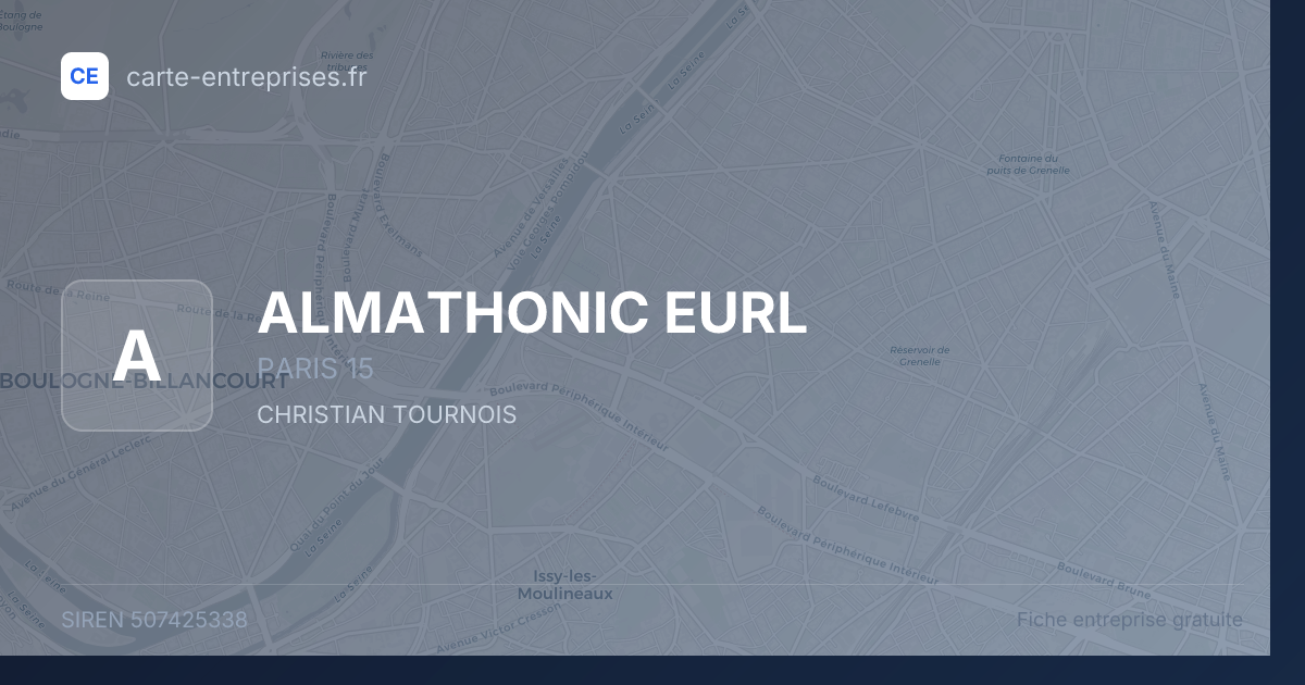 ALMATHONIC EURL — 507425338 — fiche entreprise
